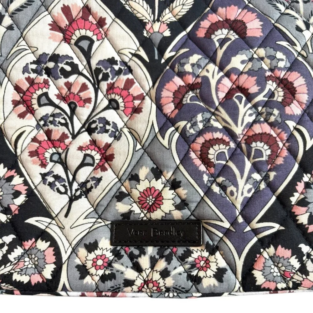 Vera Bradley Medium Iconic‎ Blush & Brush Makeup Case Ornate Blooms Travel Bag